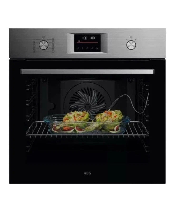 AEG Series 6000 OS6AB50AM (79) Sense Cook Aqua Clean Built-in Single Oven in Stainless Steel - A+ Rated - (Ex Display) - HW182279