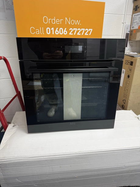 AEG BPK748380B (50) SenseCook Built-in Single Electric Oven with Pyrolytic Self Cleaning in Black - (Blemished) - HW181850