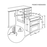 AEG 600 OU5NU20M (07) SurroundCook Clean Enamel Built-under Double Oven in Stainless Steel - A/A Rated - (Tatty Packaging) - HW182407