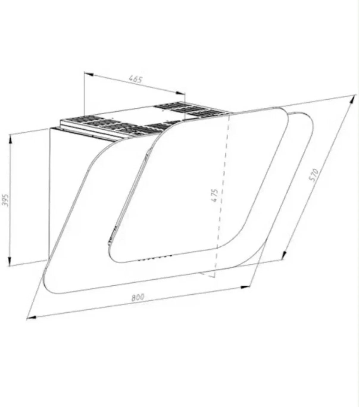 Apelson ICON80CW 80cm Angled Glass Cooker Hood in Copper and White - HW181863 - MANAGERS SPECIAL PRICE £119.20