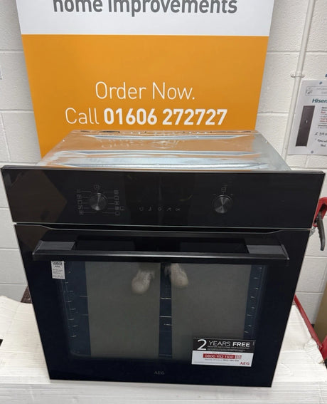 AEG 6000 Series OS6PB50AK (30) Built-in Electric Single Oven with Pyrolytic Self Cleaning in Black - A+ Rated - (Ex Display) - HW182330
