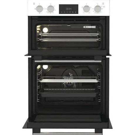 Hotpoint DIH 10D W (40) Built-in Electric Double Oven in White and Silver - A/A Rated - (Ex Display) - HW182040