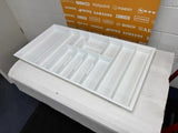 White Plastic Cutlery Drawer Insert (Thickness-2.5mm Width-900mm  Depth-470mm Height-55mm) - Box of 5 - WCT5 - MANAGERS SPECIAL NOW £32.00