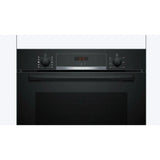 Bosch Series 4 HQA534BB3B (55) Built In Electric Single Oven with added Steam Function in Black - A+ Rated - (Ex Display) - HW182555