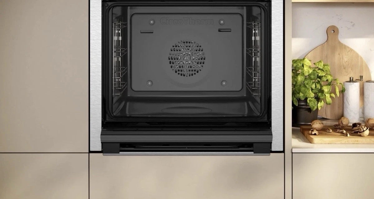 Neff N50 B3ACE4AN3B (40) Built in Slide & Hide Electric Single Oven in Stainless Steel - (New Boxed) - HW182740