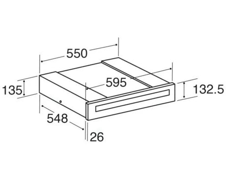 CDA VW153BL 14cm High Push-Push Warming Drawer in Black - (Ex Display) - HW182018
