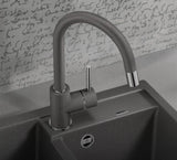 Blanco 526965 Mida Silgranit Look High Pressure Fixed Spout Mixer Tap in Volcano Grey - HW182001