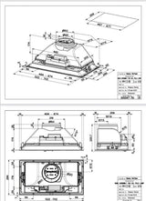 Faber Inca-Smart-C-BK-A52 (02) 52cm Wide Canopy Hood in Black - (Tatty Box) - HW182075-02