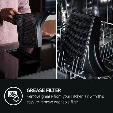 AEG SaphirMatt® TCH74B01FZ (45) 71cm 4 Zone Induction Hob with Venting Extraction in Matt Black - A+ Rated - (Tatty Box) - HW181645