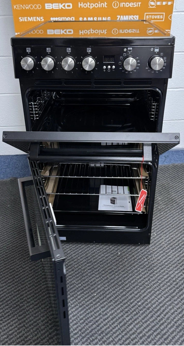 New World 444412056 (76) FDO 50E BLK 50cm Electric Ceramic Cooker in Black - (Ex Display) - HW182376