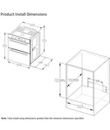 Belling BEL 444411631 BI703MFC Built-under Electric Double Oven in Stainless Steel - A/A Rated - (Ex Display) - HW182083