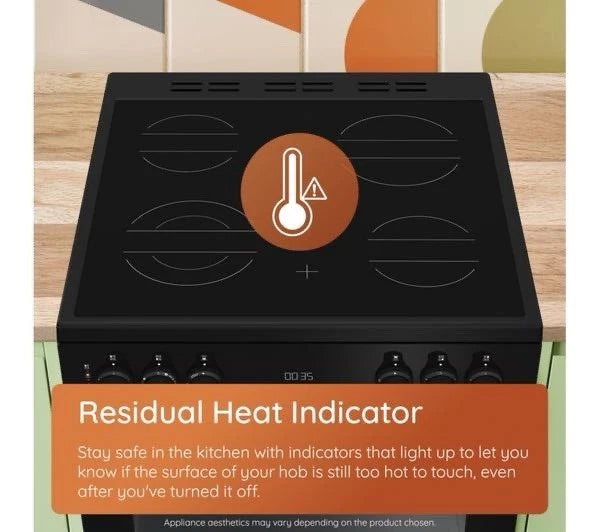 Hotpoint HDE6VDCX (02) 60cm Freestanding Electric Double Oven Ceramic Top Cooker with Multiflow in Stainless Steel - A/A Rated - (Ex Display) - HW182302