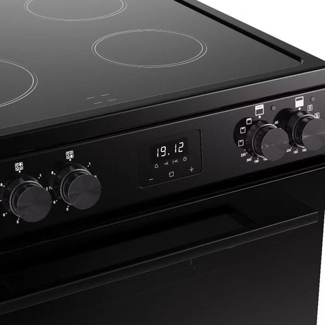 Belling 444412049 FSA Vision 60E BLK (77) 60cm Electric Ceramic Cooker with Double Oven in Black - (Ex Display) - HW182377