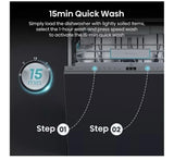 Hisense HV673A60UK (42) Full-Size Fully Integrated Dishwasher with Top Cutlery Tray - A Rated - (Ex Display) - HW182142