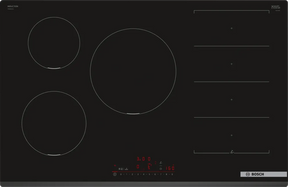 Bosch Series 6 PXV831HC1E 80cm 5 Zone Induction Hob with Flex Induction Zone Stock Photo Hob surface with design markings