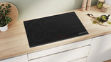 Bosch Series 6 PXV831HC1E 80cm 5 Zone Induction Hob with Flex Induction Zone Stock Photo Hob surface in worktop setting