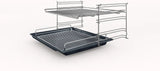 Bosch HHF113BA0B Built-in Single Oven with fitted 13Amp Plug in Black from HomeWise Appliances stock photo showing wire shelves and tray 