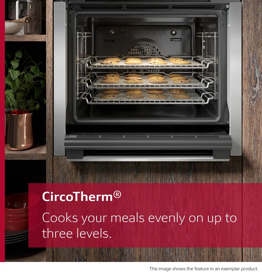 Neff N50 U1ACE2HN0B (10) Built-In Electric Double Oven in Stainless Steel - A Rated from HomeWise Appliances Graphic describing Circo Therm