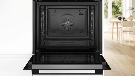 Bosch Series 4 HQA574BS3B (14) Electric Single Oven with Pyrolytic Self Cleaning in Stainless Steel Ex display - HW182154-01
