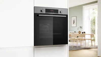Bosch Series 4 HQA574BS3B (14) Electric Single Oven with Pyrolytic Self Cleaning in Stainless Steel Ex display - HW182154-01