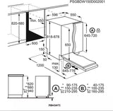 AEG FSB42607Z (87) Air Dry 3000 Fully Integrated Built In Dishwasher - Black Control Panel with Sliding Door Fixing Kit - (Ex Display Graded) - HW182187 - MANAGERS SPECIAL PRICE £287.20